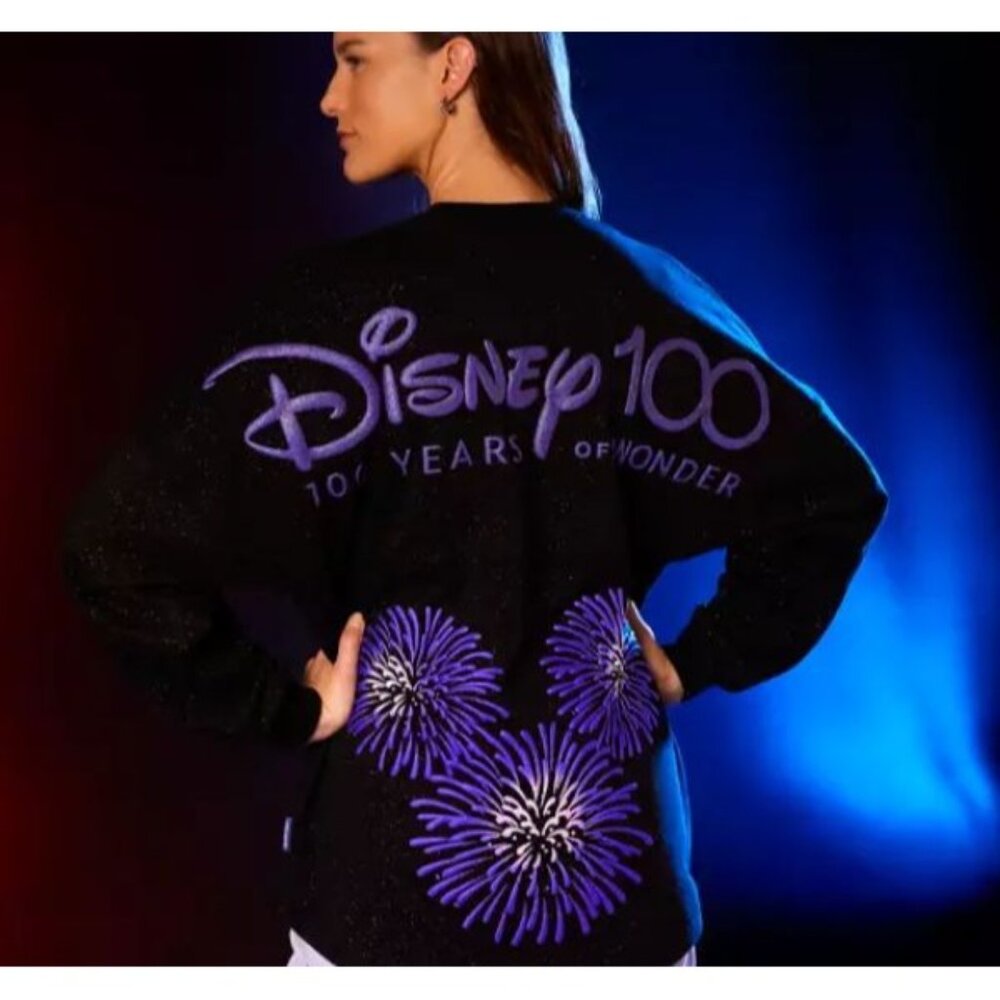 Disney 100 Platinum Celebration Finale Spirit Jersey Adult XL Black Glitter WDW - Picture 11 of 11
